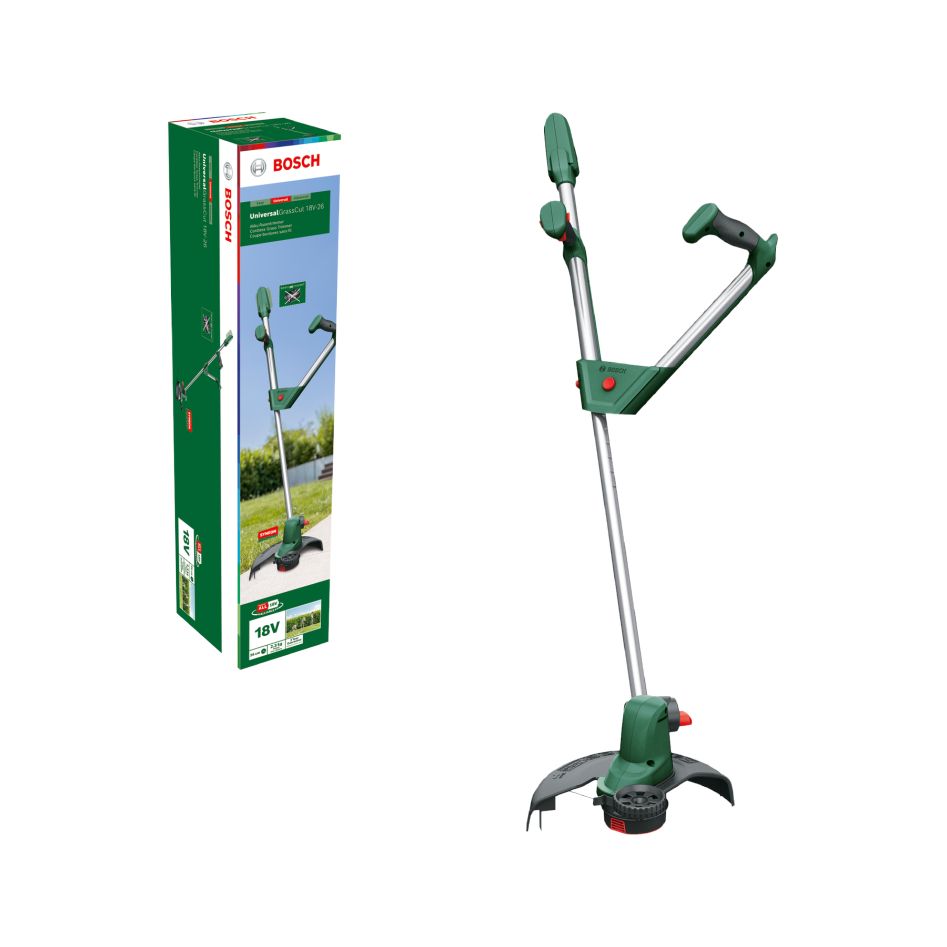 Bosch Groen 06008C1D04 UniversalGrassCut 18 Accutrimmer excl. accu's en lader in doos
