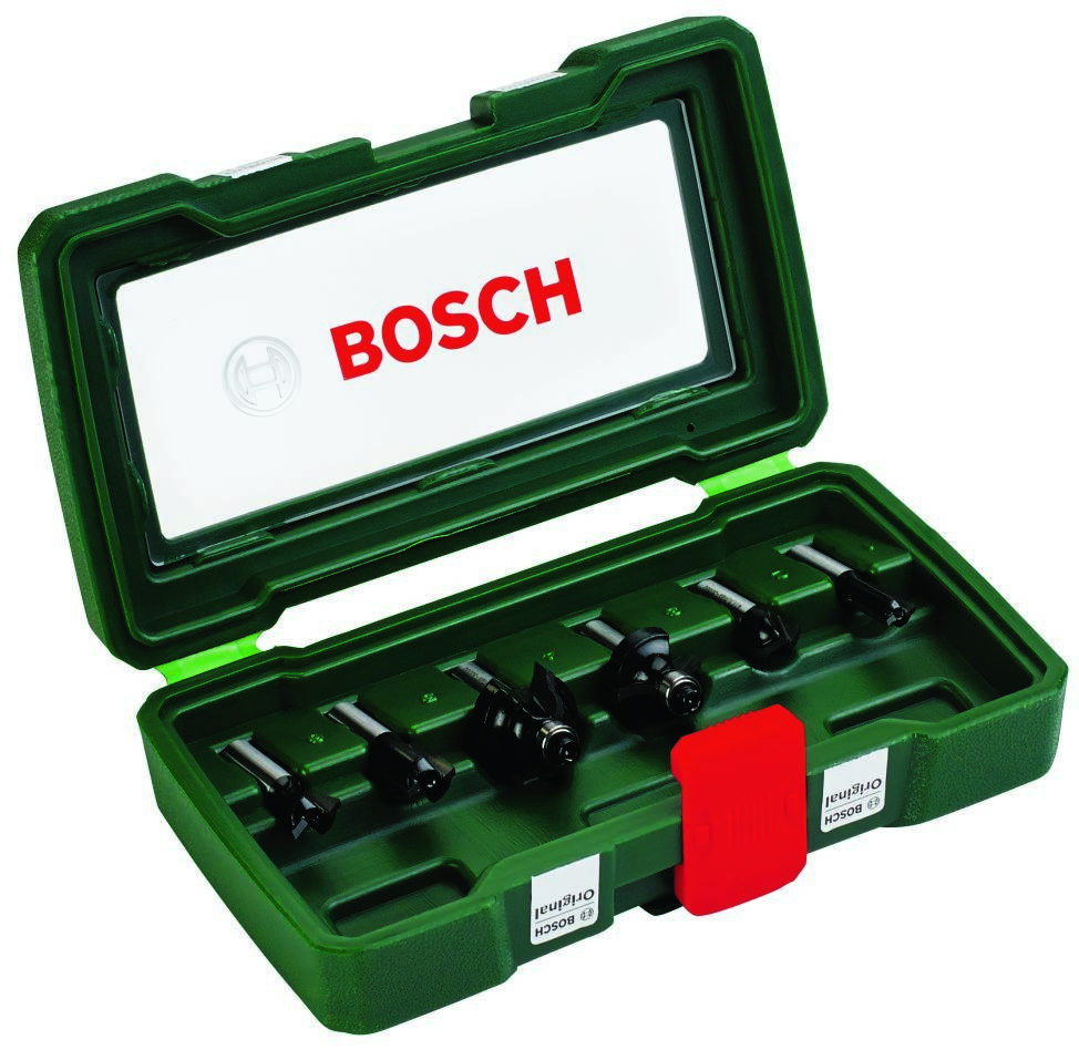 Bosch Groen Accessoires 2607019463 HM-Frezenset opnameschacht 8mm 6-delig