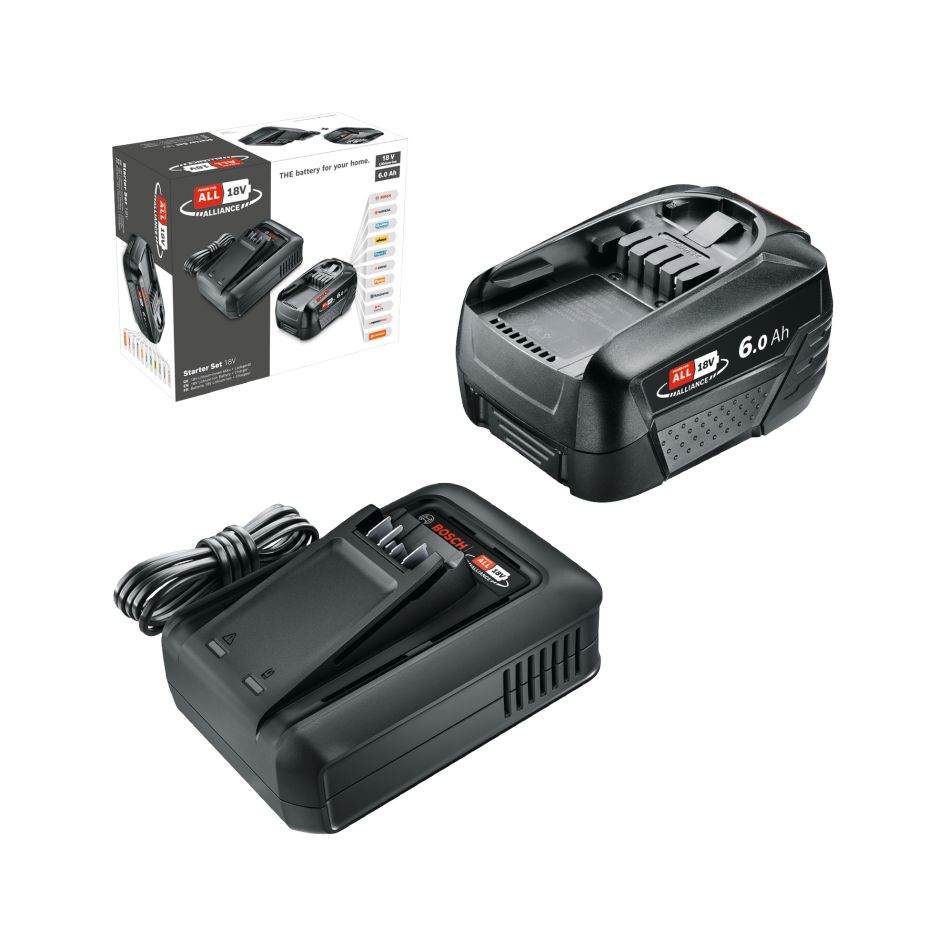 Bosch Groen Accessoires 1600A032A8 Accu Starterset 18V 1x 18V 6.0Ah  + AL18-44
