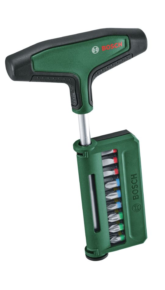 Bosch Groen Accessoires 1600A039J3 T-greep bit schroevendraaierset 19-delig