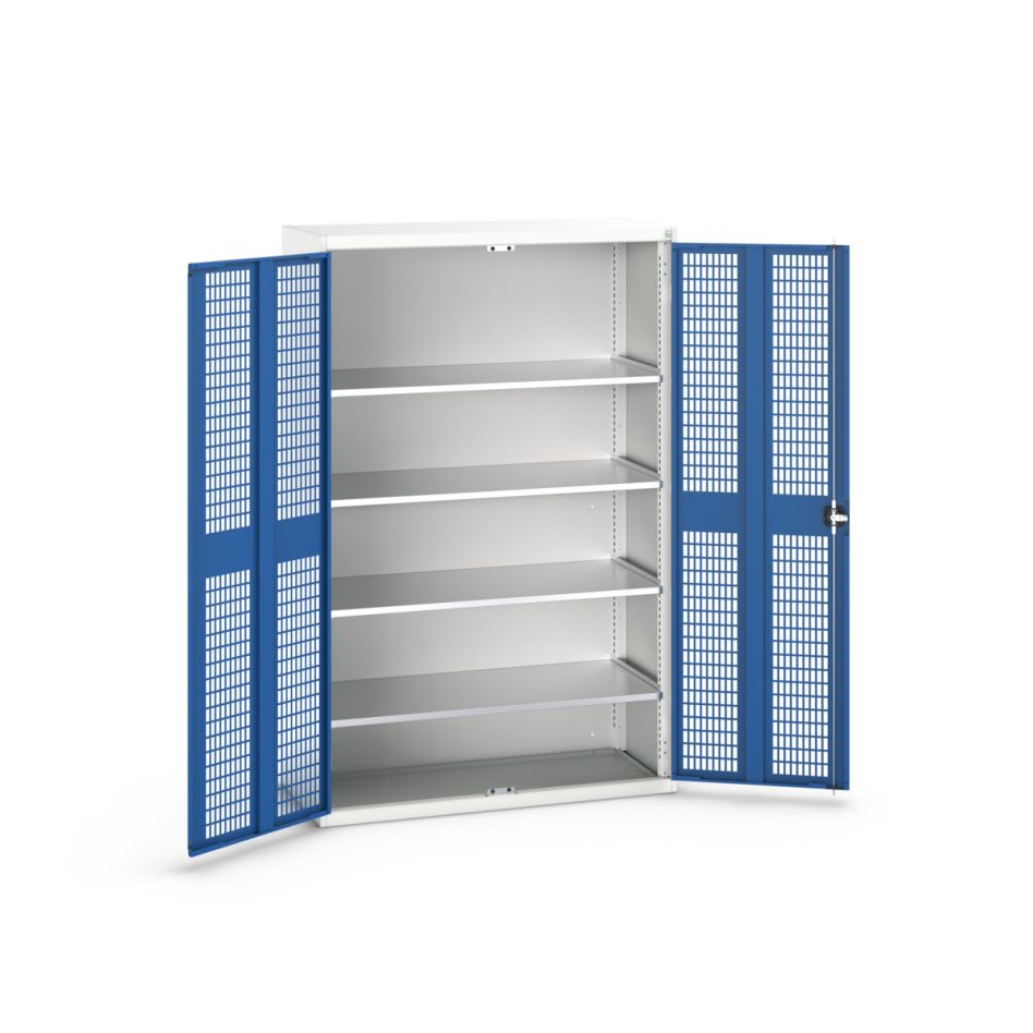 Bott 16926783.11 Verso kast gevleugelde deuren 1300x550x2000mm 4 legborden RAL 5010