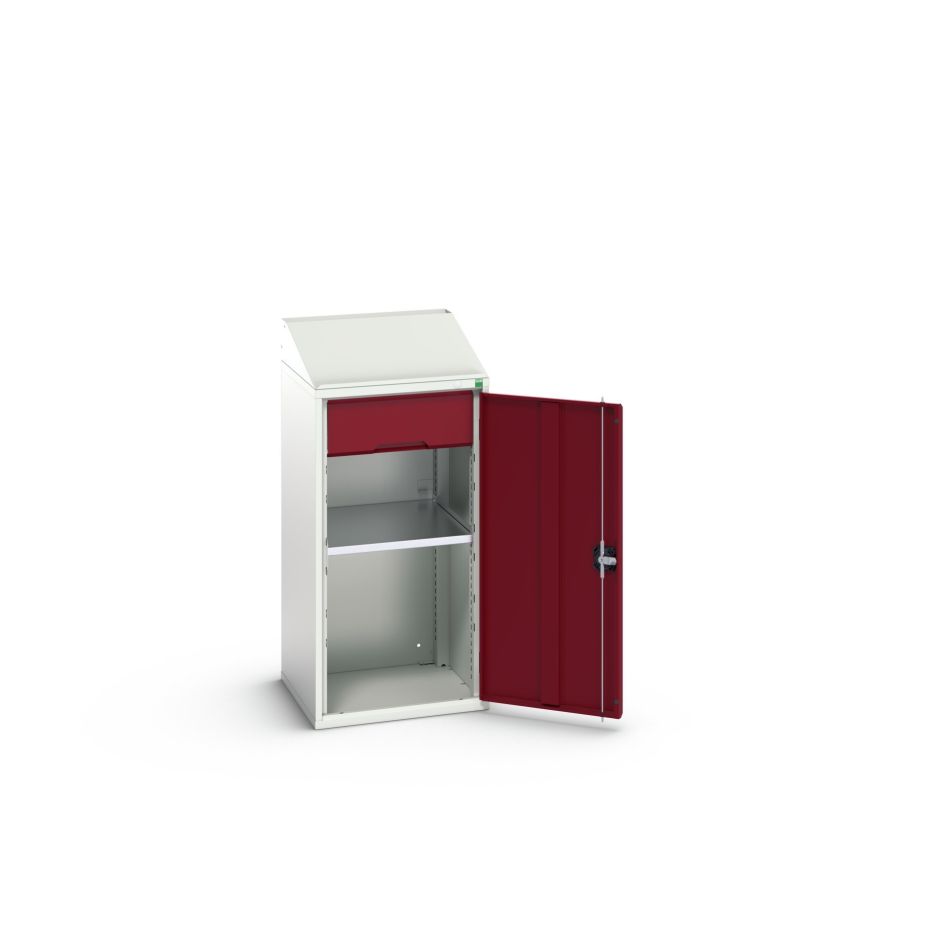 Bott 16926370.24 Verso systeemkast 525x550x1130mm 2 legborden 1 deur 1 lade RAL 3004