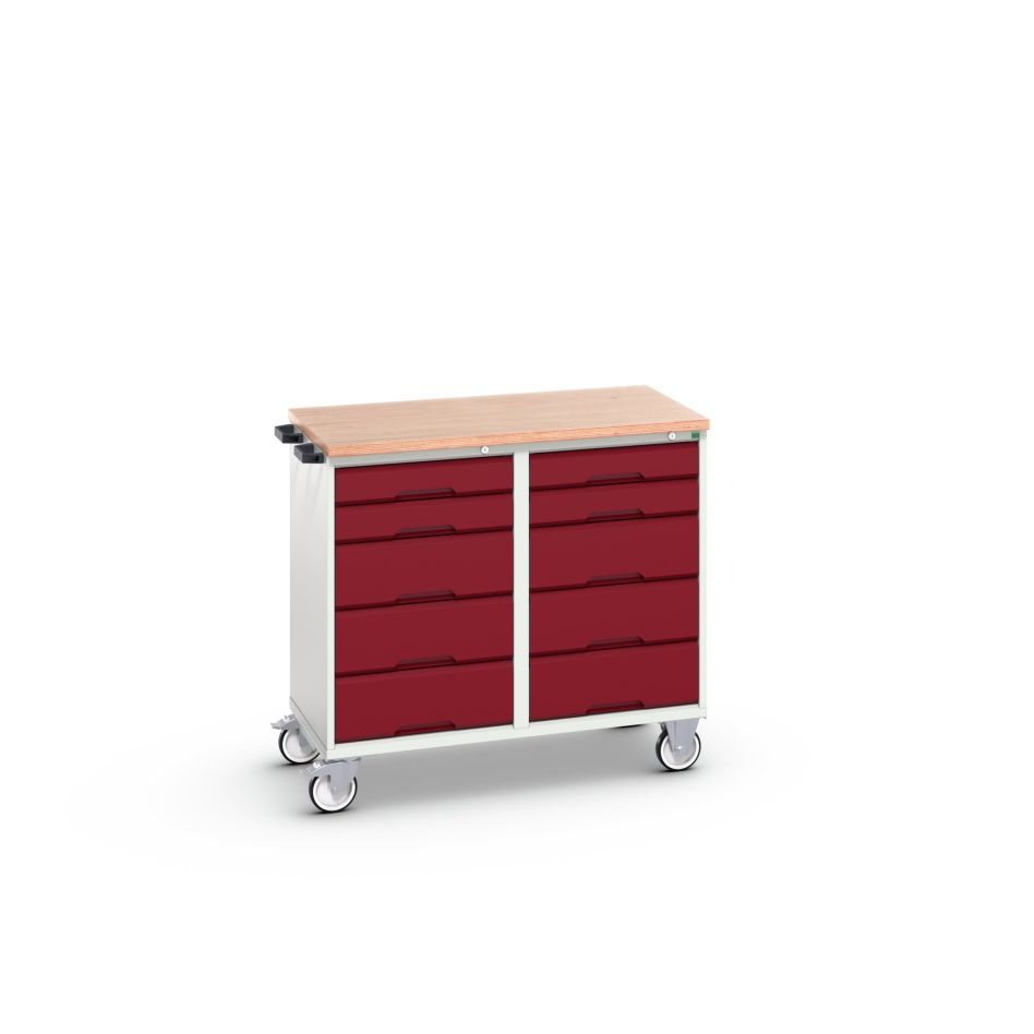 Bott 16927101.24 Verso mobiele kast 1050x600x980mm 10 laden MPX top RAL 3004