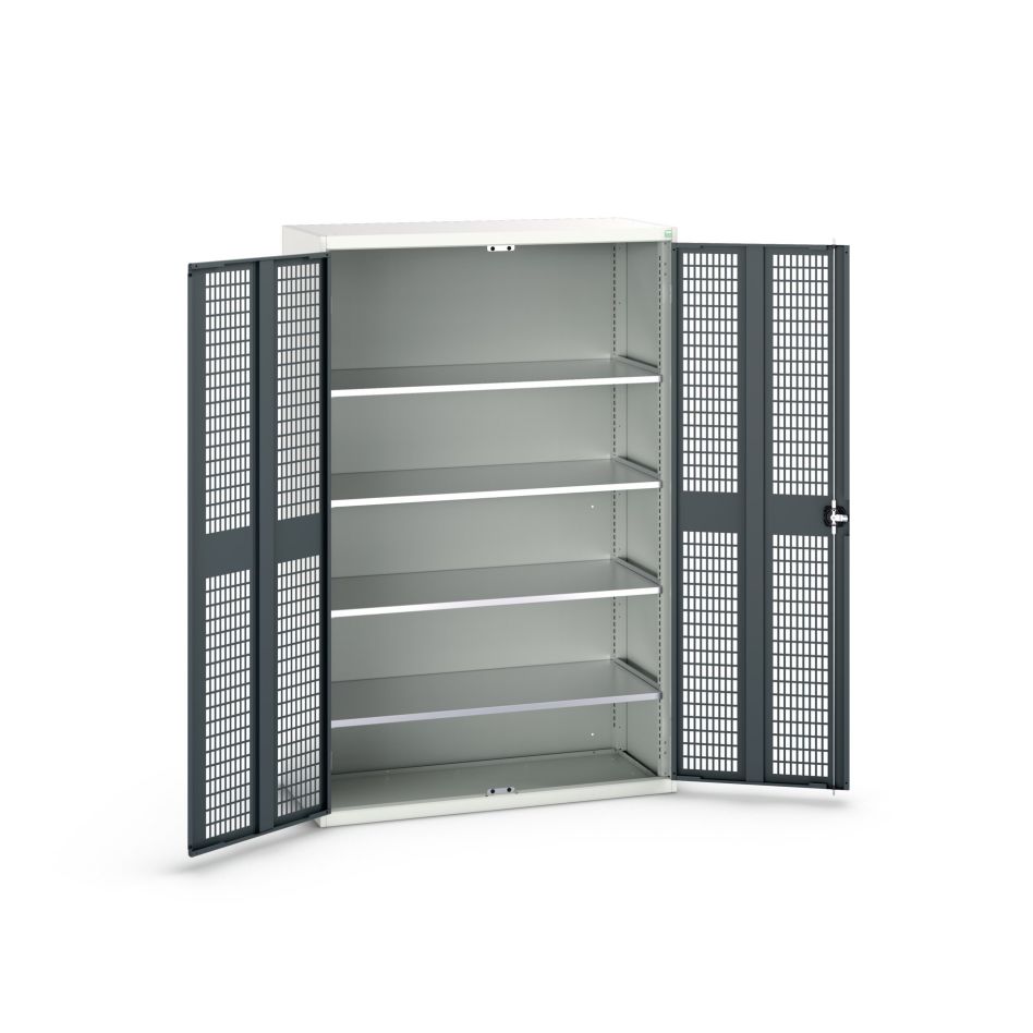 Bott 16926783.19 Verso kast gevleugelde deuren 1300x550x2000mm 4 legborden RAL 7016