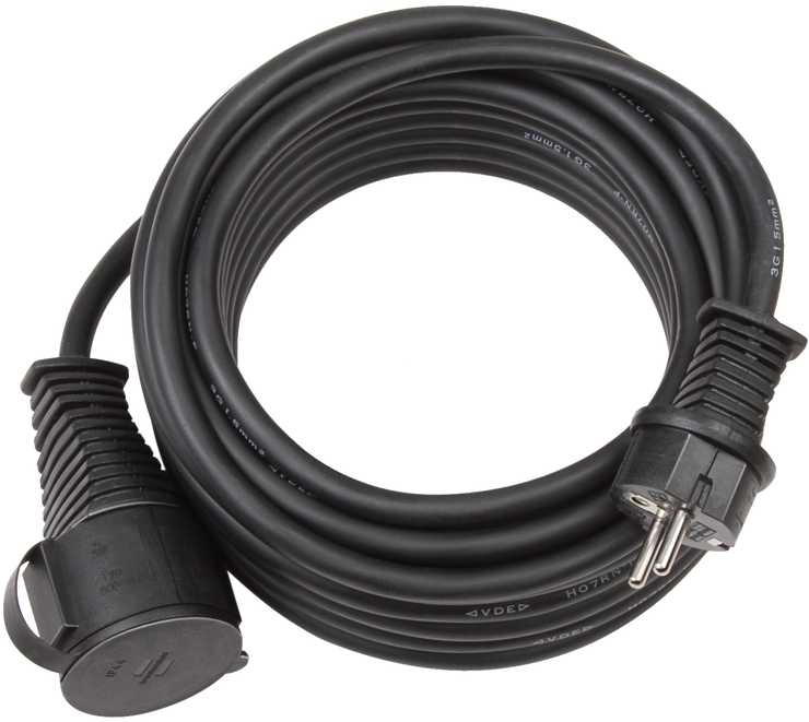 Brennenstuhl 1166810 Verlengsnoer voor bouwplaatsen IP44 10m zwart H07RN-F 3G2,5