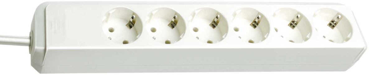 Brennenstuhl 1159420015 Eco-Line 6-voudig wit 1,5m H05VV-F 3G1,5