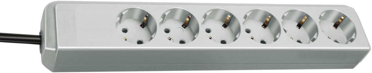 Brennenstuhl 1159450015 Eco-Line 6-voudig lichtgrijs 1,5m H05VV-F 3G1,5