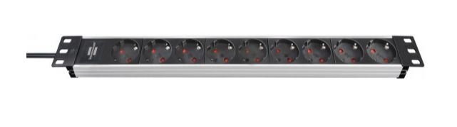 Brennenstuhl 1390007009 Premium-Line Techniek 9-voudig 2m H05VV-F 3G1,5 19"