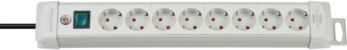 Brennenstuhl 1955580100 Premium-Line stekkerdoos 8-voudig lichtgrijs 3m H05VV-F 3G1,5