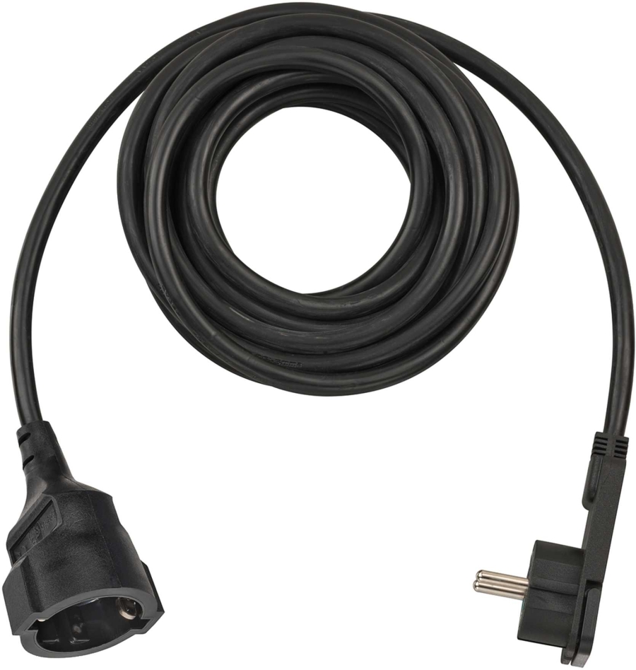 Brennenstuhl 1168980050 Kwaliteits kunststof verlengsnoer met platte stekker 5m H05VV-F3G1,5 zwart
