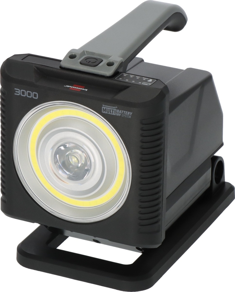 Brennenstuhl 1173730000 Multi Battery LED accu handlamp HL 3000 compatibel met 18V batterijen van 11 fabrikanten excl. accu's en lader