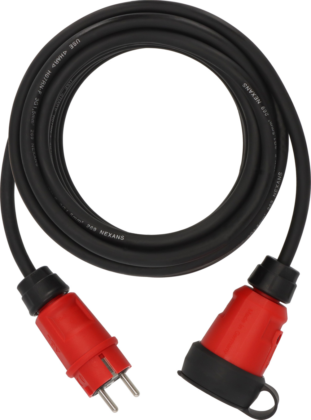 Brennenstuhl 9161100110 Professional verlengsnoer VN 1100 IP44, 10m zwart H07RN-F 3G1,5