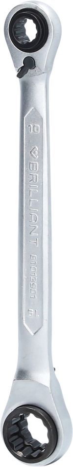 Brilliant Tools BT013901 4-in-1 dubbele ratelringsleutels 10 x 13 17 x 19 mm