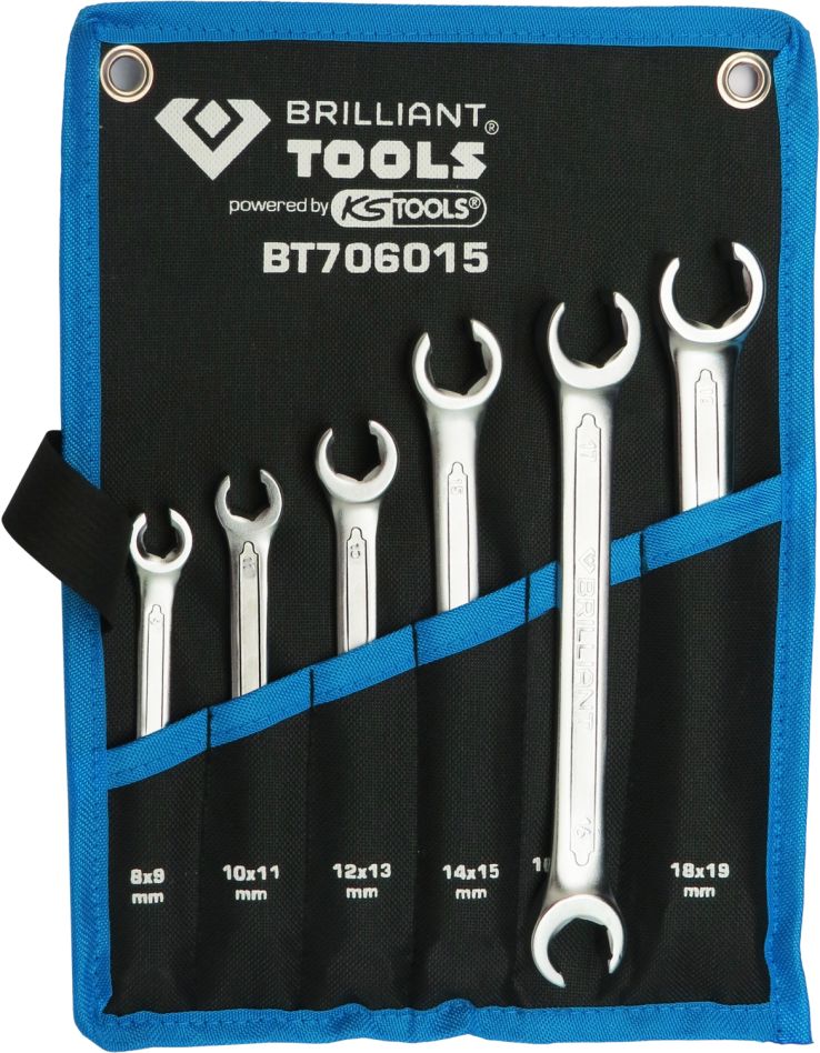 Brilliant Tools BT706015 Leidingsleutelset 8 - 19 mm 6-delig