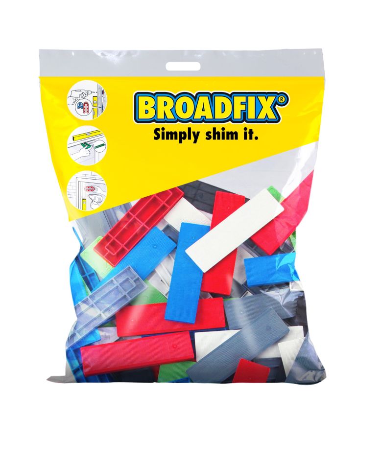 BROADFIX BSP120 Assortiment vlakke afstandshouders, 120 stuks, 1-6mm, 20 stuks van elke soort