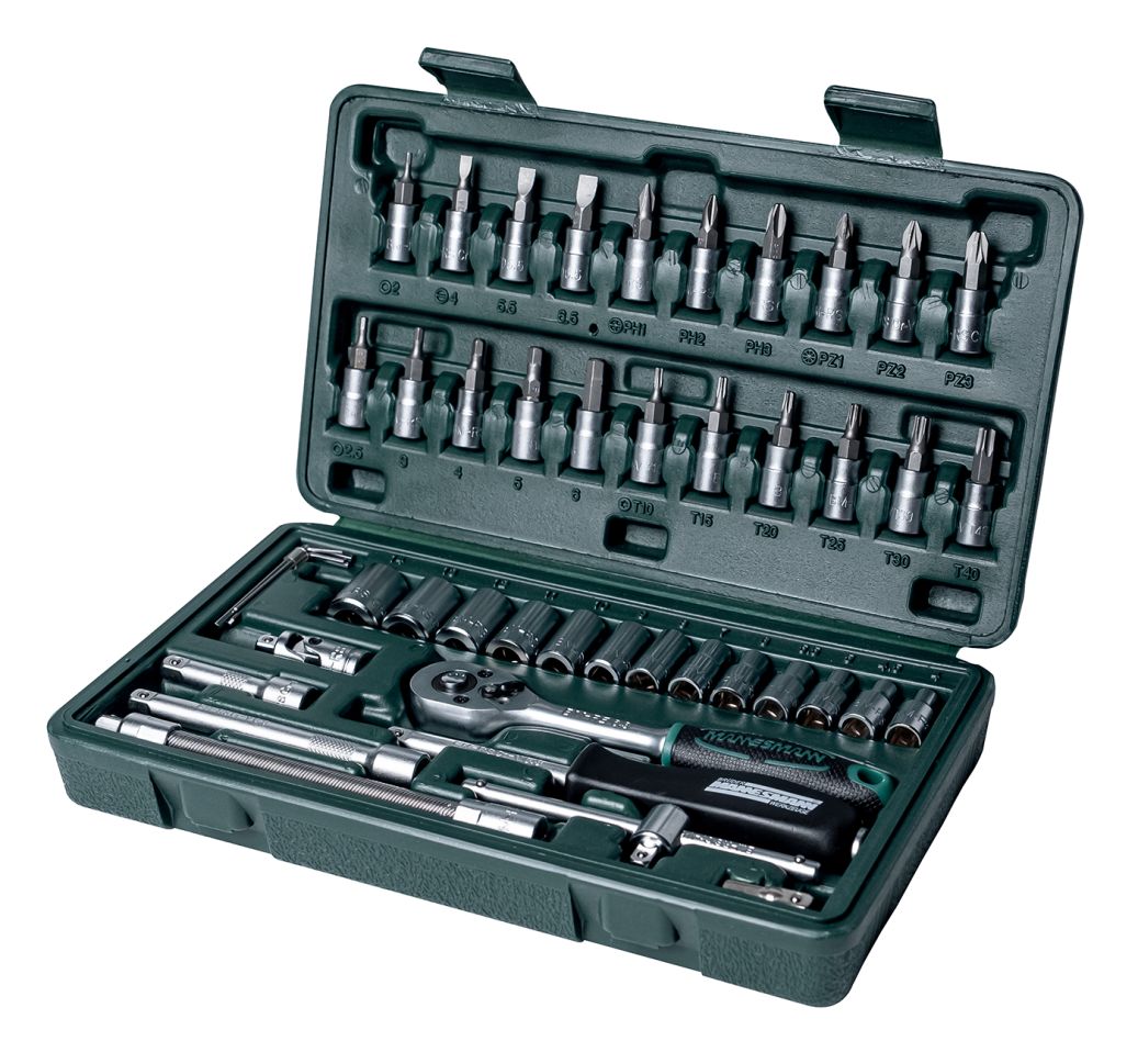 Brüder Mannesmann 2040 Doppendoos SL 46-delig 1/4"