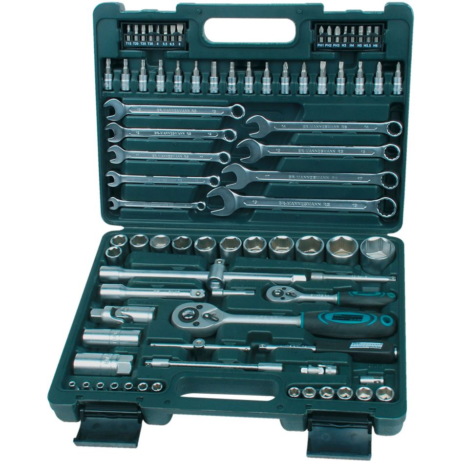 Brüder Mannesmann 29112 Doppendoos 82-delig 1/4" + 1/2"