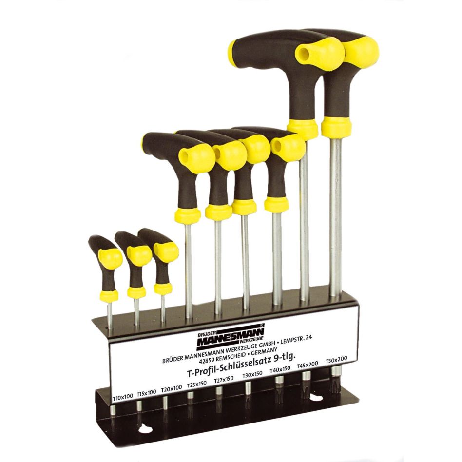 Brüder Mannesmann 18166 Torx T-greepset 9-delig
