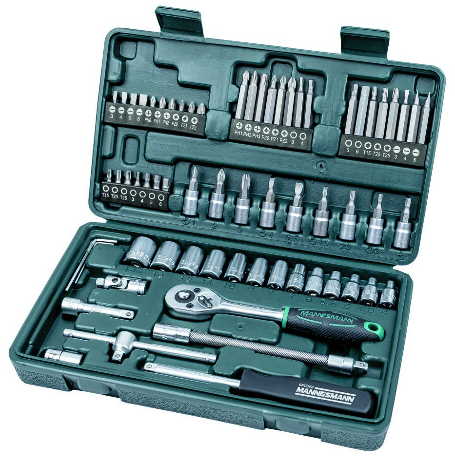 Brüder Mannesmann 29165 Doppendoos 65-delig 1/4"