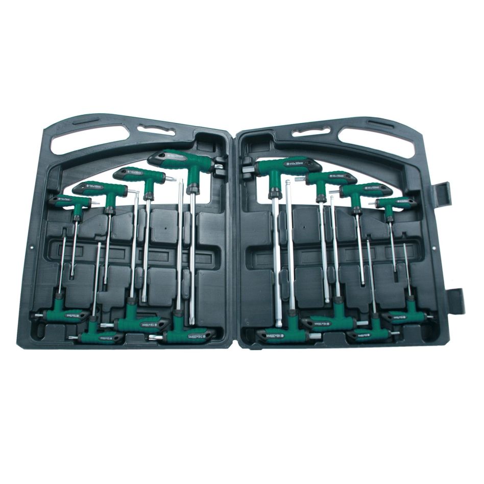 Brüder Mannesmann 18190 18190 T-greep set Inbus/Torx 16-delig