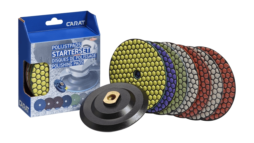 Carat EGPSET0000 Diamant Polijstpads Set Droog 125mm K50-100-200-400-800-1500-3000