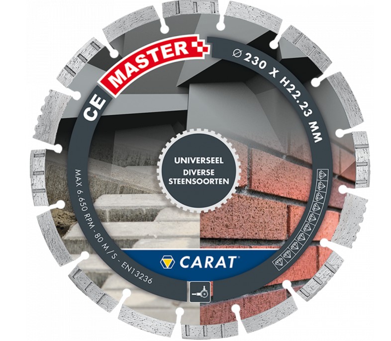 Carat CEM2303000 Diamantzaagblad Universeel CE Master 230 x 22,23