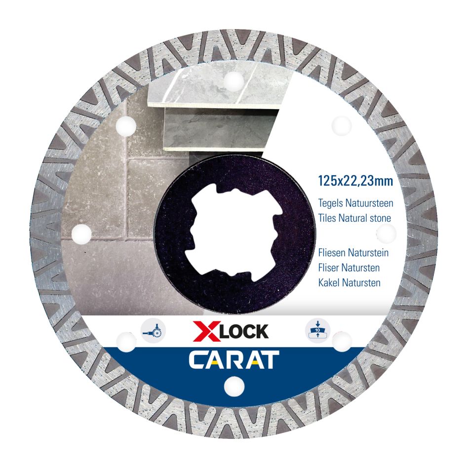 Carat CTXLOCK125 X-LOCK Diamantdoorslijpschijf Tegels/Natuursteen 125 x 22,23