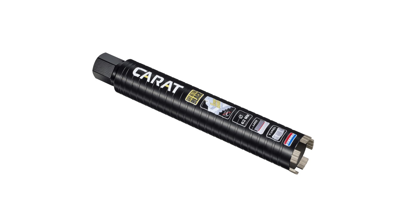 Carat EDBLACK068 Laser Beton Dry Diamantboor Droog Ø68x300x5/4" UNC