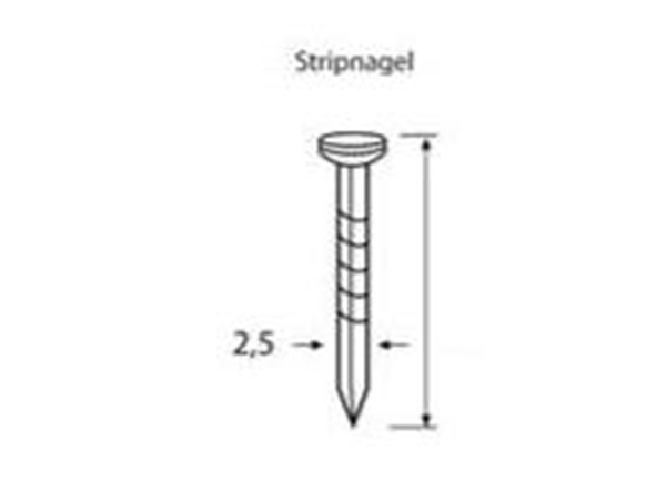 Dutack 5211006 Stripnagel Ballistisch hard staal 2,5 x 37 mm 1000 st.