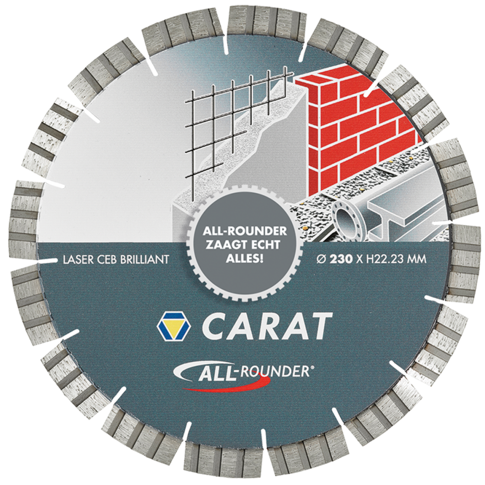 Carat CEB2303015 Diamantzaagblad LASER UNIVERSEEL BRILLIANT, TYPE "ALL-ROUNDER" 230x22.2MM
