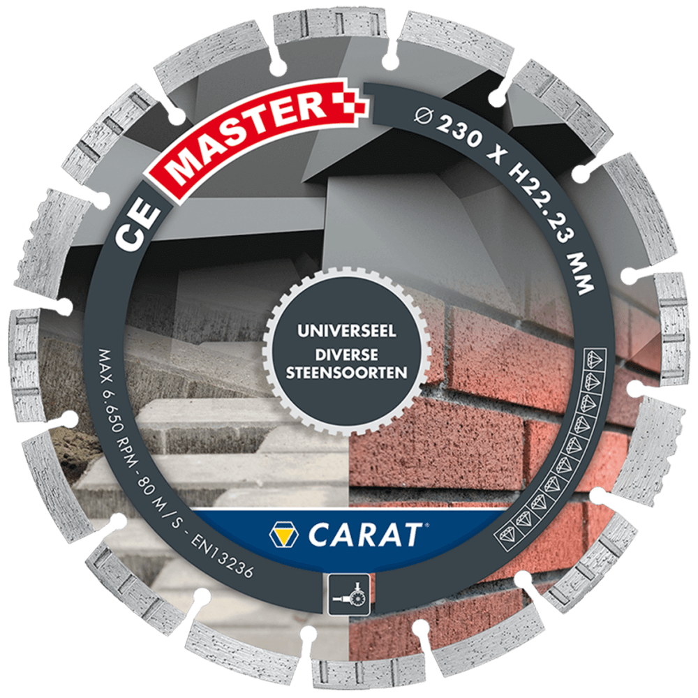 Carat CEM1153000 Diamantzaagblad Universeel CE Master 115 x 22,23