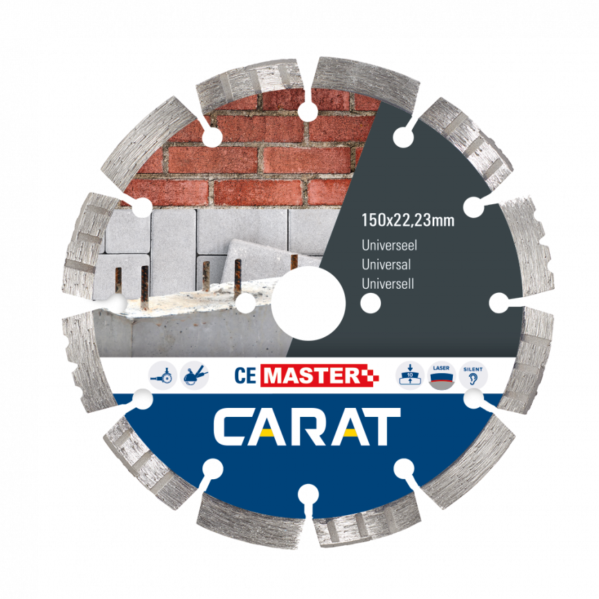 Carat CEM1509000 Diamantzaagblad Universeel CE Master 150 x 22,23