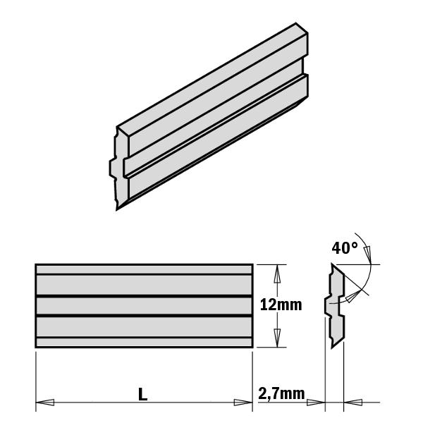 GRN Tools 795.630.12 Centrostar, Centrofix, Quickfix systeem mes HPS 630x12x2,7