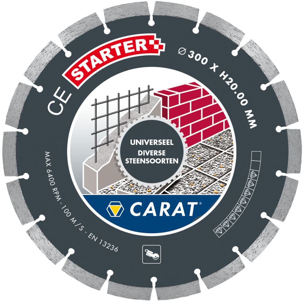 Carat CES3502000 Diamantzaagblad Universeel CE Starter 350 x 20