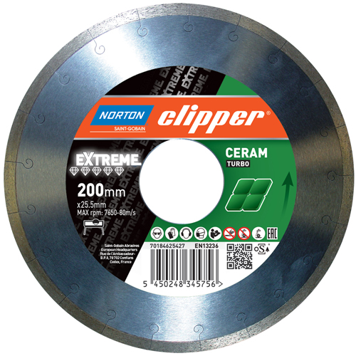 Norton Clipper 70184644432 Extreme Ceramic Diamant zaagblad 250 x 25,4 mm