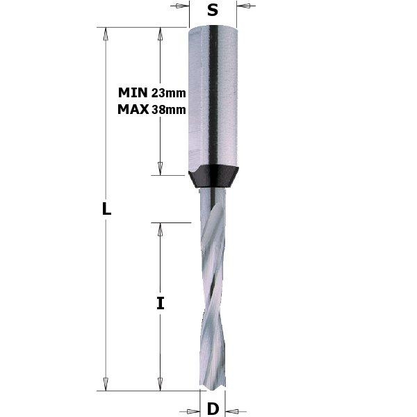 CMT 311.030.21 Drevelboor massief HWM 3mm, schacht 10x43,5 rechts