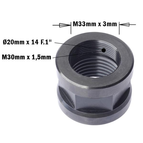 CMT 993.030.02 Machinemoer voor stationaire bovenfreesmachine, links M30x1,5