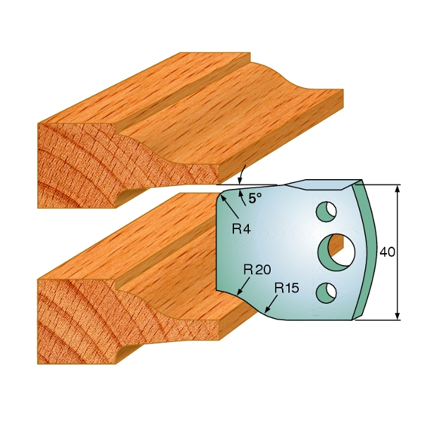 CMT 690.100 Profielmes paar hoogte 40 mm nummer 100
