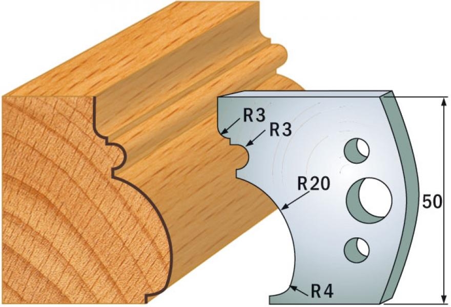 CMT 690.501 Profielmes paar hoogte 50 mm nummer 501