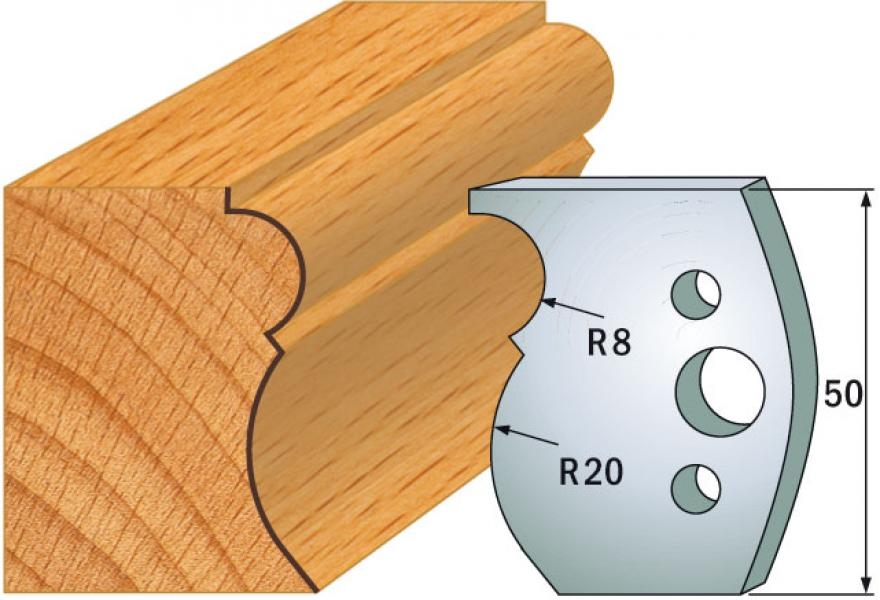 CMT 690.502 Profielmes paar hoogte 50 mm nummer 502