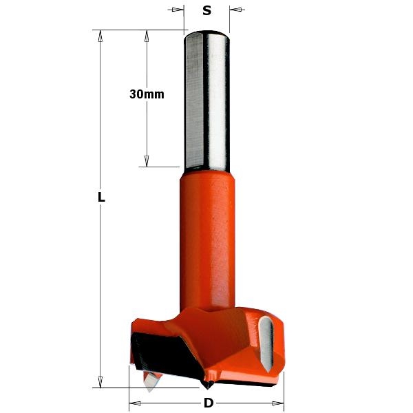 CMT 370.200.11 Cylinderkopboor 20mm, schacht 10x30, rechts