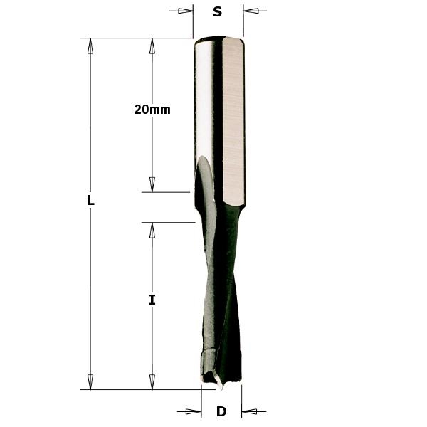 CMT 312.050.11 Drevelboor HW 5mm, schacht 8mm