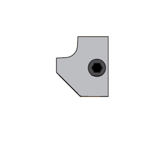 CMT 695.005.B2 Profielmes voor schuine afkanting (onderkant) 20x20,5x2 voor art 694.005 R=2 + 45°