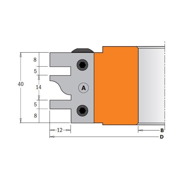 CMT 695.014A Profielmes 40x24,5x2 type A voor art 694.014
