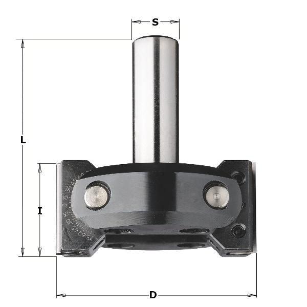 CMT 663.201.11 Verstelbare afschuinfrees met WPL messen 85mm, schacht 20mm