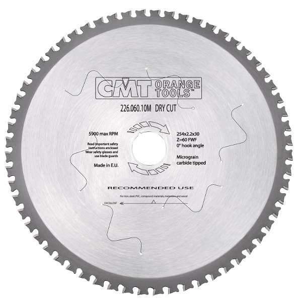 CMT 226.048.10 Zaagblad voor Metaal en harde materialen 254 x 15,87 x 48T