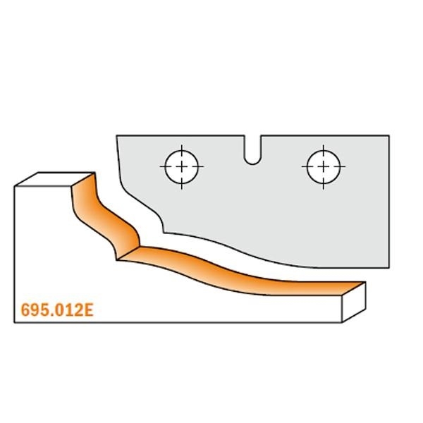 CMT 695.012E Profielmes 50x25x2 type E voor art 694.012
