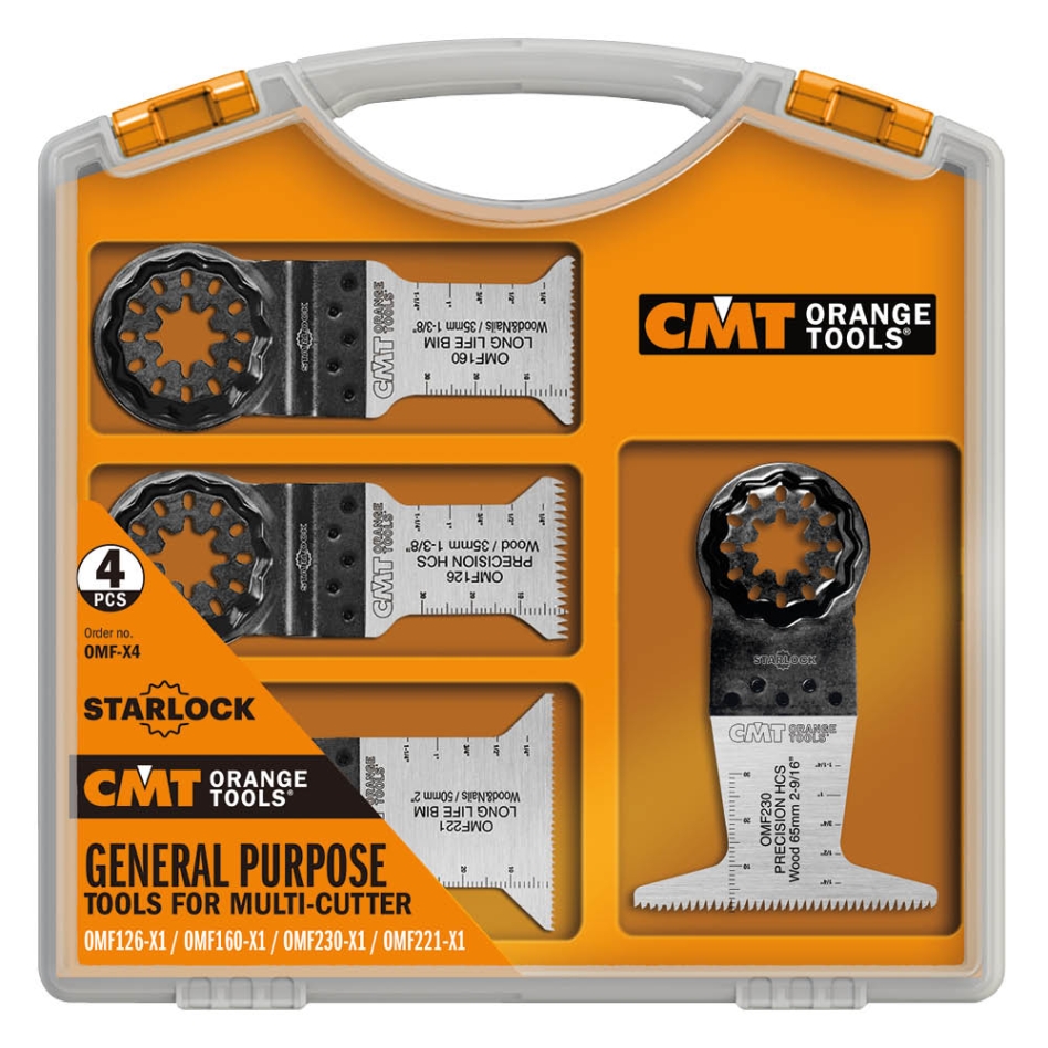 CMT OMF-X4 4-delige Multifunctionele set voor oscillerende multi-tools, Starlock