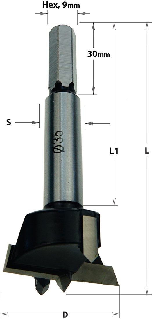 CMT CMT335-35 Scharnierboor Ø35mm voor CMT335