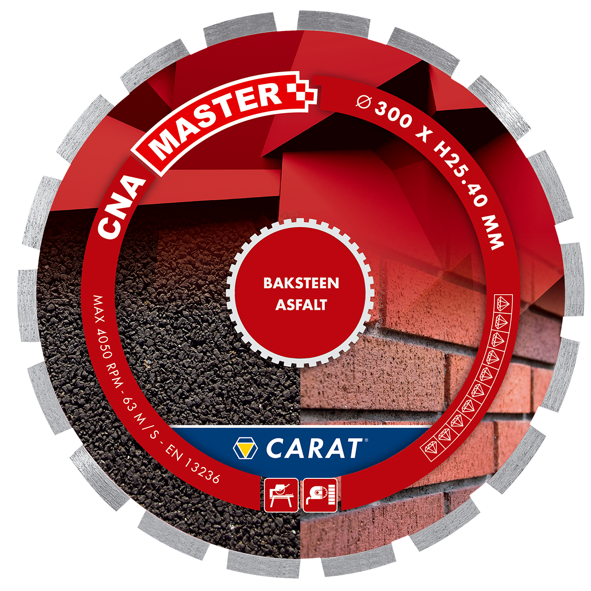 Carat CNAM300500 Diamantzaagblad BAKSTEEN / ASFALT CNA MASTER 300x30,0MM